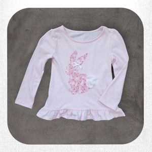 Pink Bunny Babydoll Tee, Kid's 2T